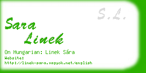 sara linek business card